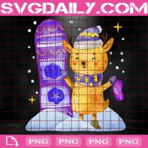 Snowboarding Deer Png