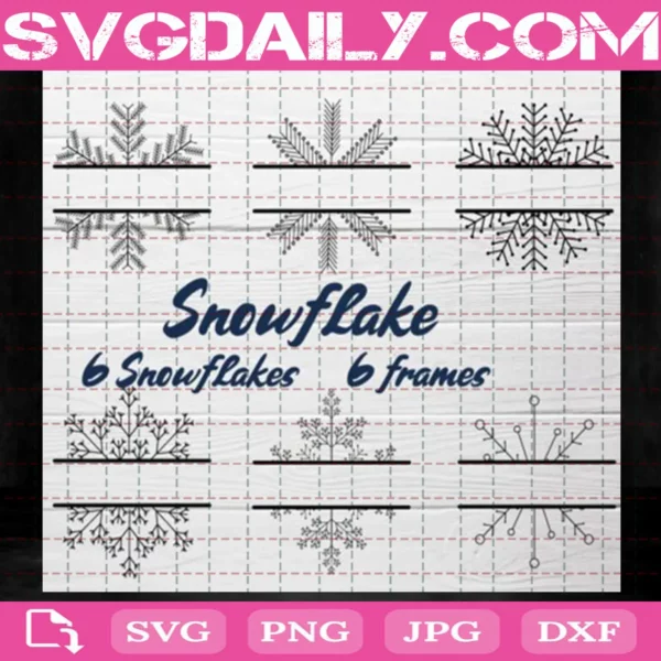 Snowflake And Frames Bundle Svg Free