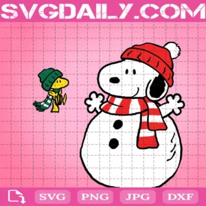 Snowman Snoopy Svg