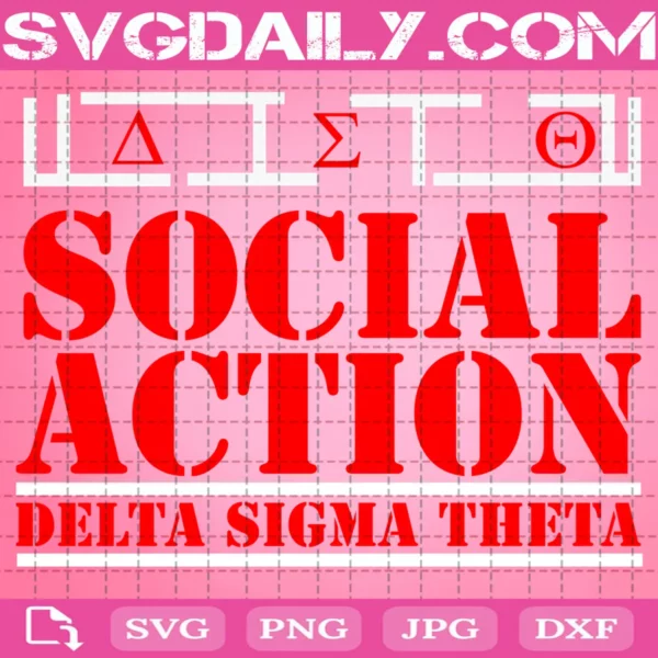 Social Action Delta Sigma Theta Svg
