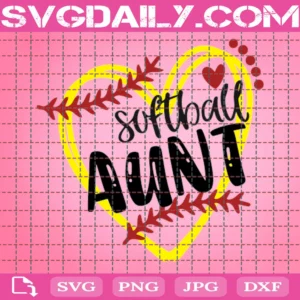 Softball Aunt, Softball Cutting File