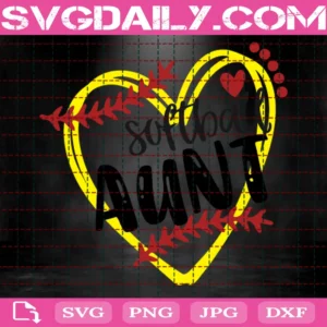 Softball Aunt, Softball Cutting File