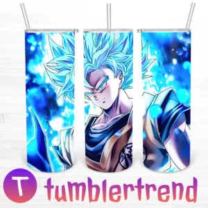 Son Goku Super Saiyan Blue 20oz Tumbler Skinny