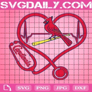 St. Louis Cardinals Nurse Stethoscope Svg