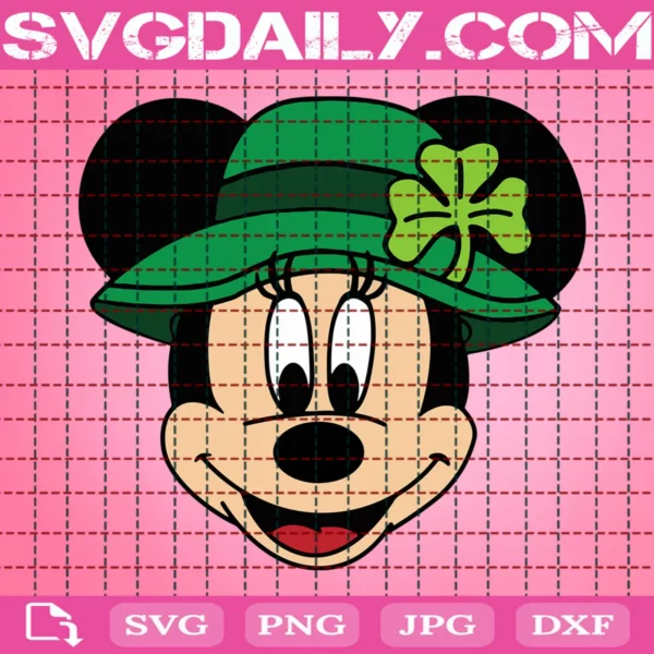 St Patrick'S Day Minnie Mouse Hat Svg