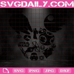 Stars War Mouse, Starwars Characters Digital Design Pdf Jpg Cut Engrave Craft Diy File