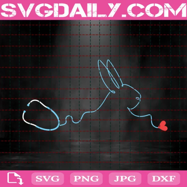 Stethoscope Bunny Nurse Svg