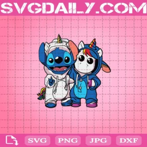 Stitch And Unicorn Svg