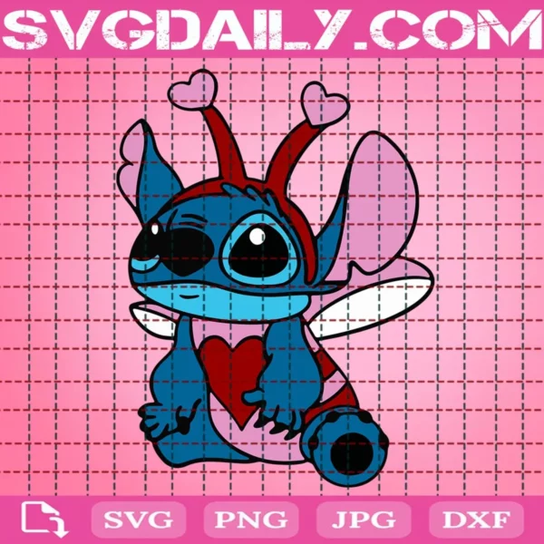 Stitch Love Bug Svg