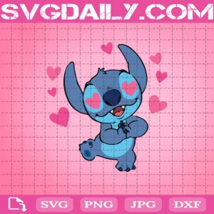 Stitch Love Svg, Valentine Svg