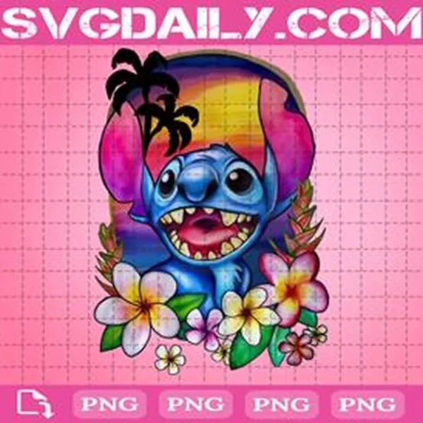 Stitch Png, Sunset Png
