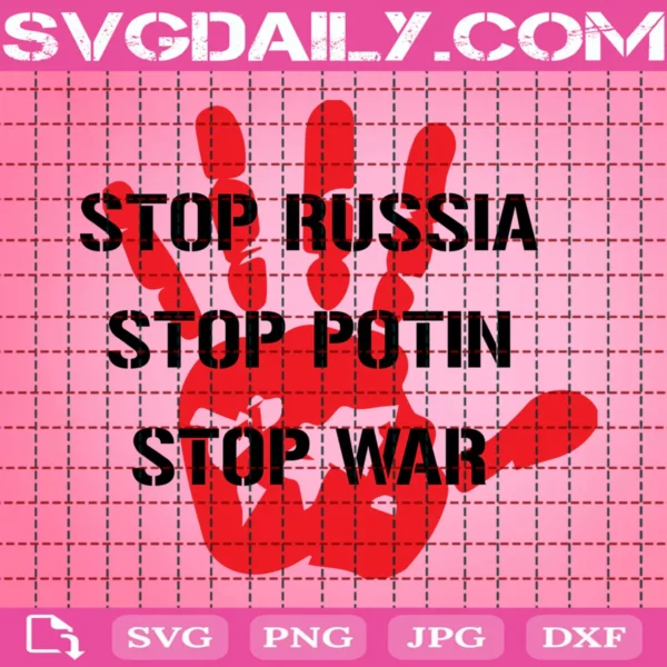 Stop Russia Stop Potin Stop War Svg