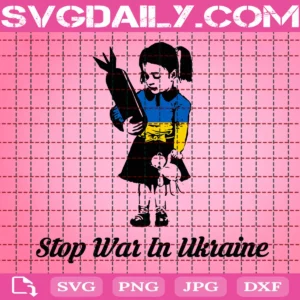 Stop War In Ukraine Child Svg