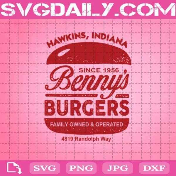 Stranger Things Benny’S Burgers Hawkins Indiana Svg