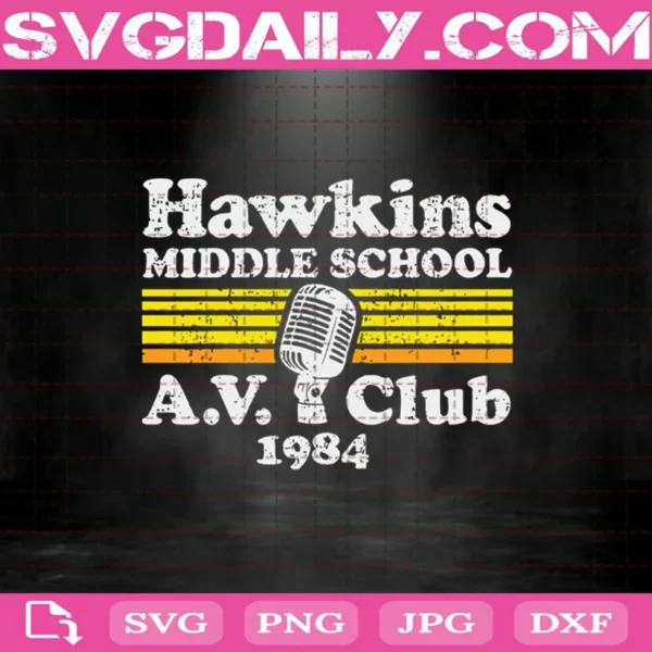 Stranger Things Hawkins Middle School A.V. Club 1984 Svg