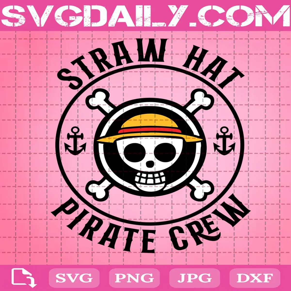 Straw Hat Pirate Crew One Piece Logo Svg