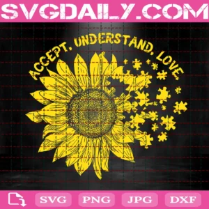 Sunflower Autism Svg
