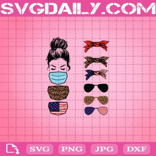 Sunglasses Bandana Leopard Mask Svg