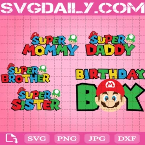 Super Mario Birthday Svg