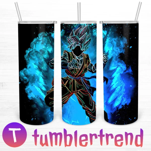 Super Saiyan Blue 20oz Tumbler Skinny