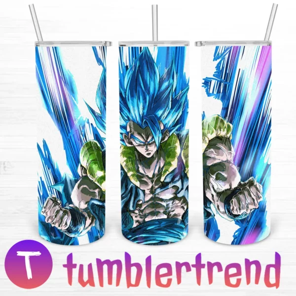 Super Saiyan Blue Vegito 20oz Skinny Tumbler