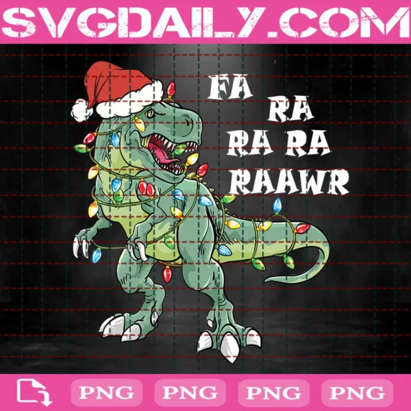 T-Rex Christmas Png