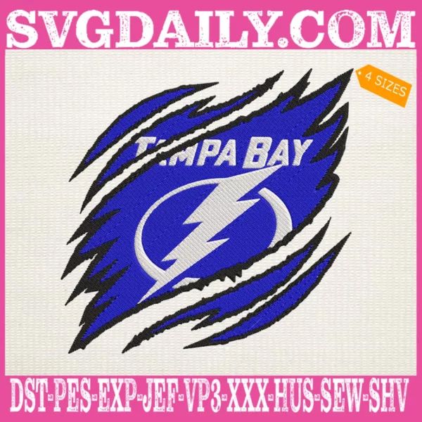 Tampa Bay Lightning Embroidery Design