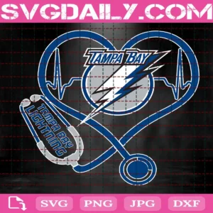 Tampa Bay Lightning Heart Stethoscope Svg