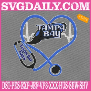 Tampa Bay Rays Nurse Stethoscope Embroidery Files
