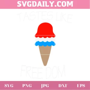 Tastes Like Freedom 4Th Of July Svg Invert