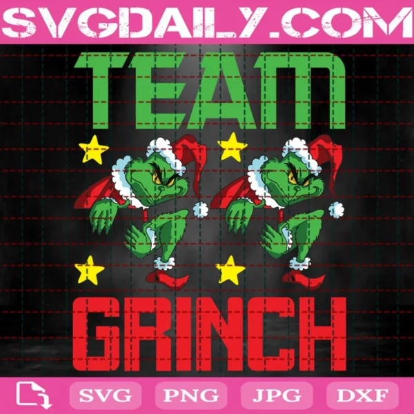 Team Grinch Svg, Christmas Svg