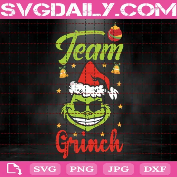 Team Grinch Svg, Smile Grinch Svg