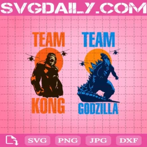 Team Kong Svg, Team Godzilla Svg