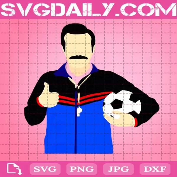Ted Lasso Football Coach Svg