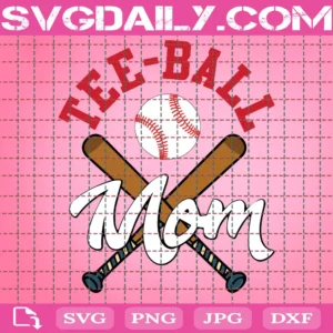 Teeball Mom Baseball Cricut File Silhouette Art