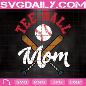Teeball Mom Baseball Cricut File Silhouette Art