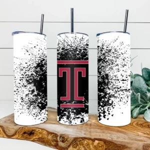 Temple Owls Football 20oz Skinny Tumbler