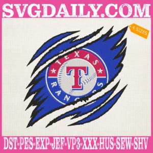 Texas Rangers Embroidery Design
