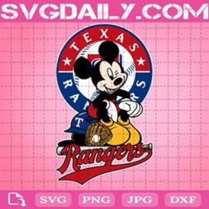 Texas Rangers Mickey Svg