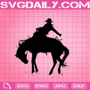 The Cowboy Riding Horse Svg