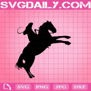 The Cowboy Riding Horse Svg