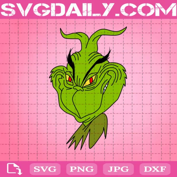 The Grinch Head Smile Svg