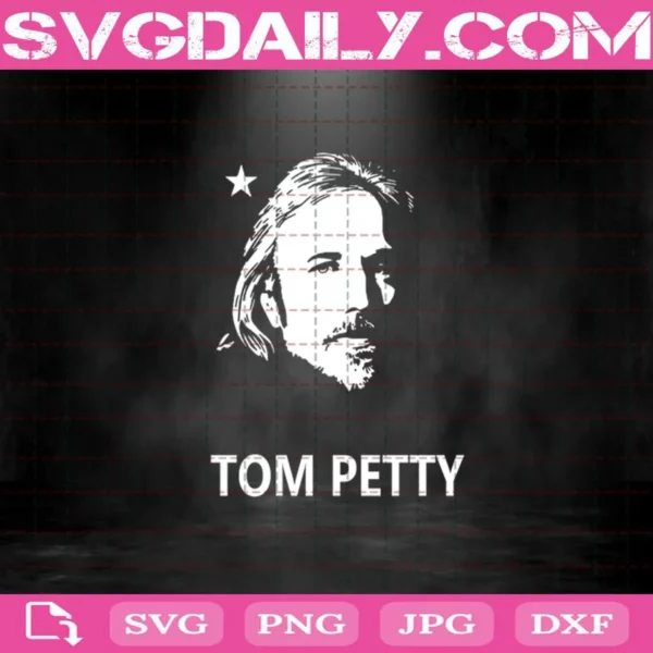 Tom Petty Half Face Svg
