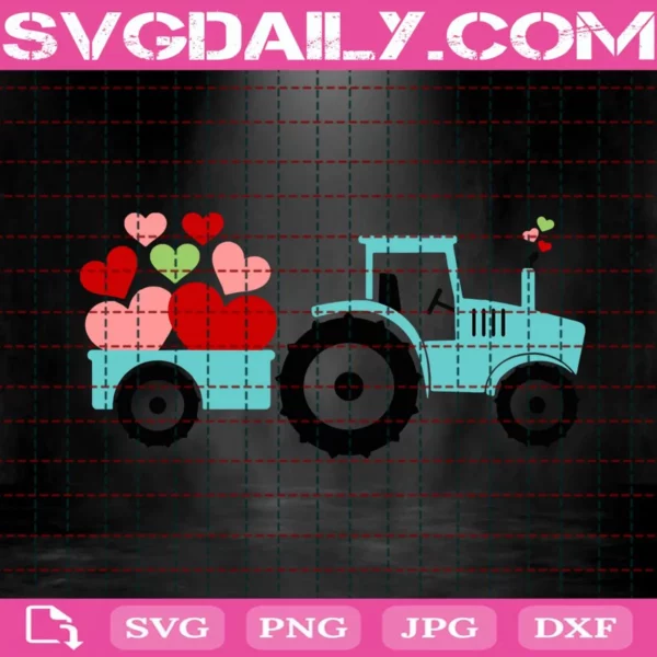 Truck Heart Valentines Day Svg