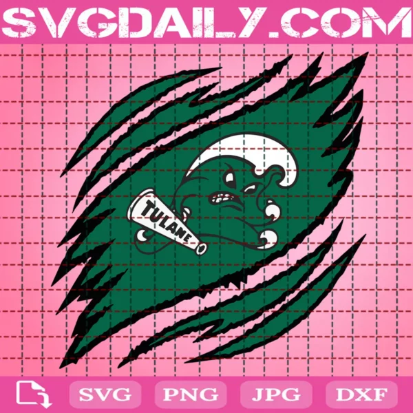 Tulane Green Wave Claws Svg
