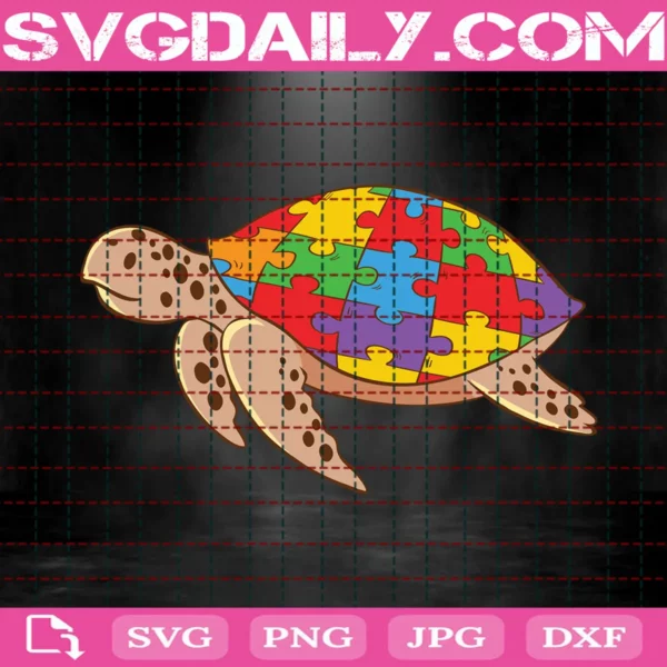 Turtle Autism Svg