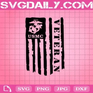 U.S Marine Corp Veteran Flag Svg