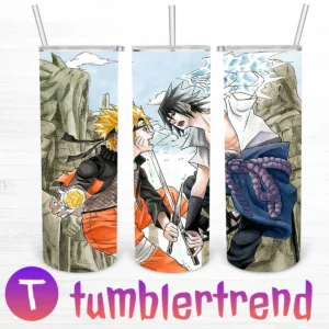 Uchiha Sasuke And Uzumaki Naruto 20oz Tumbler Skinny