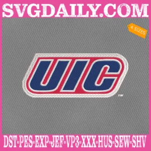 UIC Flames Embroidery Files