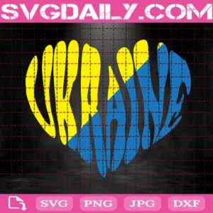 Ukraine Heart Svg